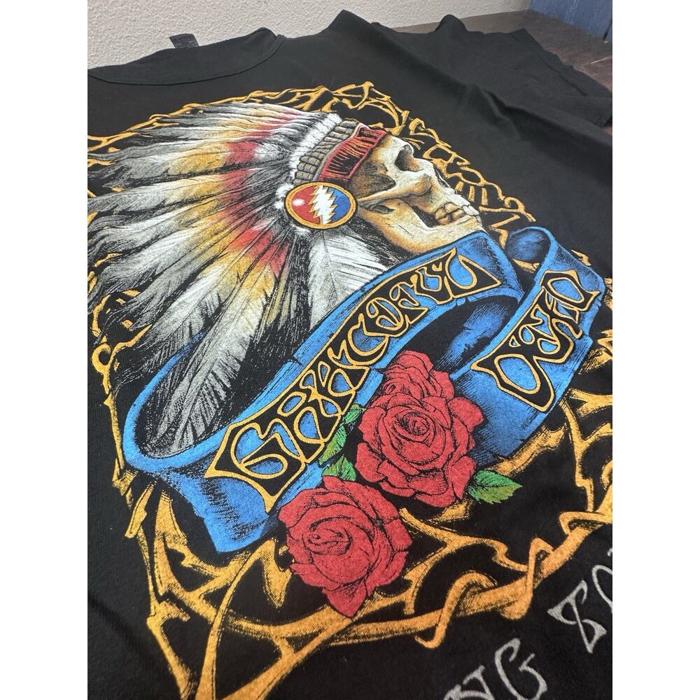 VTG Y2K 2000 Grateful Dead Spring Tour 1990 Liquid Blue T Shirt Womens 2xl Black - Picture 5 of 9